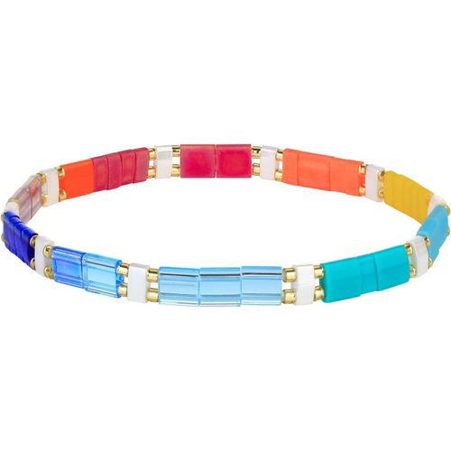 Eryi-Femmes Bracelet Charme En Perles Tila Bracelets Extensible Bracelets Tour D'amitié Bonbons Couleurs