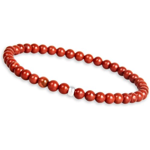 Eryi-Bracelet En Perles Pour Femme Avec Pierres Naturelles Véritables Et Perle En Argent 925 - Bracelet En Pierres Précieuses I Bracelet En Perles Avec Perles De Pierre Naturelle De 4 Mm