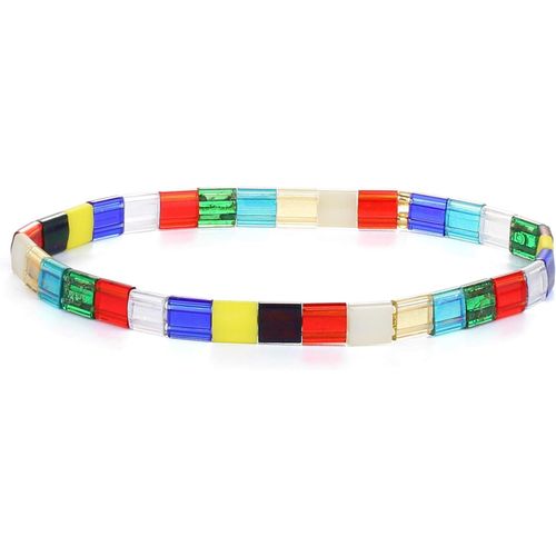 Eryi-Femmes Bracelet Charme En Perles Tila Bracelets Extensible Bracelets Tour D'amitié Bonbons Couleurs