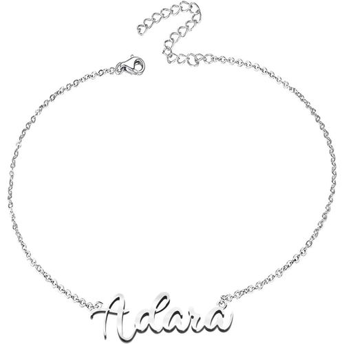 Eryi-Bracelet Pour Femme Avec Prénom En Acier Inoxydable - Pendentif Prénom Personnalisé Argenté Pour Femme - Cadeaux Personnalisés Pour Femme, Mère, Fille, Meilleure Amie