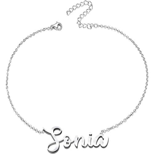 Eryi-Bracelet Pour Femme Avec Prénom En Acier Inoxydable - Pendentif Prénom Personnalisé Argenté Pour Femme - Cadeaux Personnalisés Pour Femme, Mère, Fille, Meilleure Amie