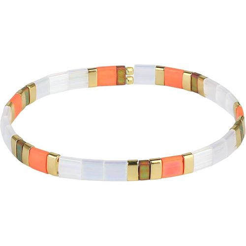 Eryi-Femmes Bracelet Charme En Perles Tila Bracelets Extensible Bracelets Tour D'amitié Bonbons Couleurs