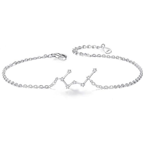 Eryi-Bracelet 12 Constellations Astrologie Femme Signes Du Zodiaque 925 Argent Zircon Strass Parure Cadeau Bijou Horoscope