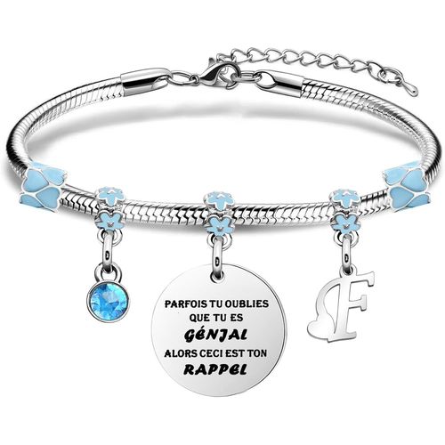 Eryi-Inspirante Argent Charme Cristal Pendentif Bracelet Cadeau "Parfois Tu Oublies Que Tu Es Génial Alors Ceci Est Ton Rappel" Fille Petite - Fille Mère S?ur Ami Amant Collègue Rappel Bracelet Bijou