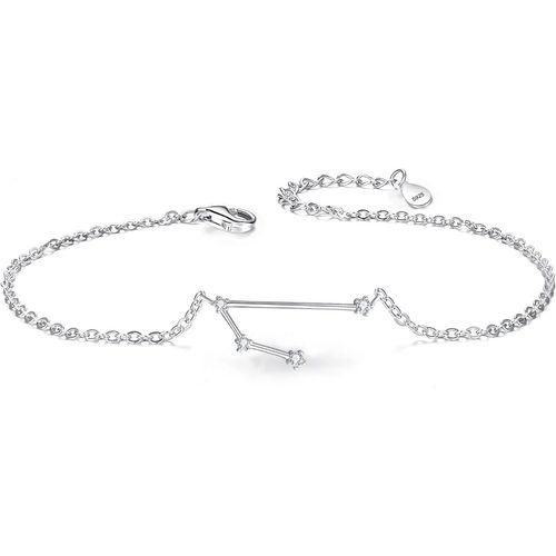 Eryi-Bracelet 12 Constellations Astrologie Femme Signes Du Zodiaque 925 Argent Zircon Strass Parure Cadeau Bijou Horoscope