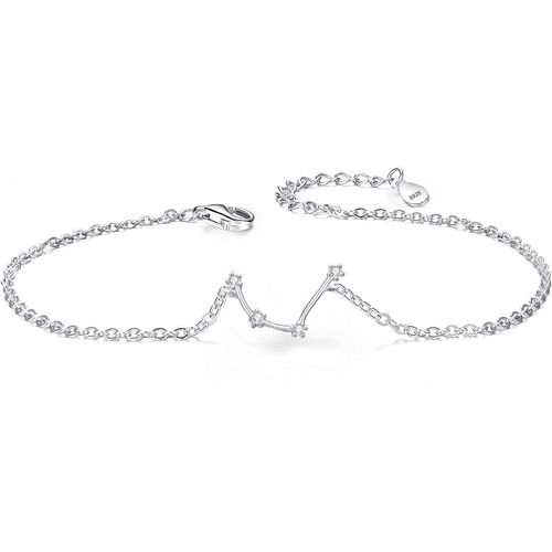 Eryi-Bracelet 12 Constellations Astrologie Femme Signes Du Zodiaque 925 Argent Zircon Strass Parure Cadeau Bijou Horoscope