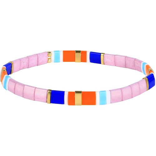 Eryi-Femmes Bracelet Charme En Perles Tila Bracelets Extensible Bracelets Tour D'amitié Bonbons Couleurs