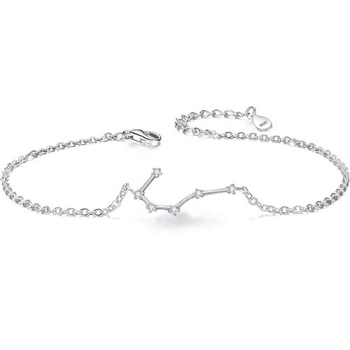 Eryi-Bracelet 12 Constellations Astrologie Femme Signes Du Zodiaque 925 Argent Zircon Strass Parure Cadeau Bijou Horoscope