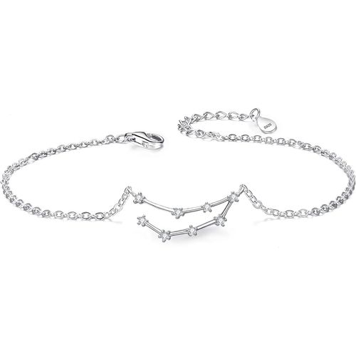 Eryi-Bracelet 12 Constellations Astrologie Femme Signes Du Zodiaque 925 Argent Zircon Strass Parure Cadeau Bijou Horoscope
