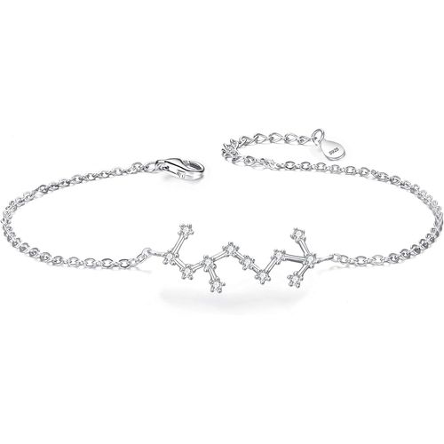 Eryi-Bracelet 12 Constellations Astrologie Femme Signes Du Zodiaque 925 Argent Zircon Strass Parure Cadeau Bijou Horoscope