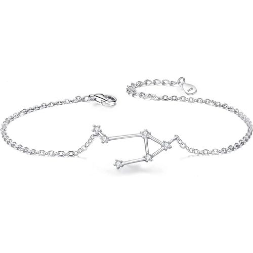 Eryi-Bracelet 12 Constellations Astrologie Femme Signes Du Zodiaque 925 Argent Zircon Strass Parure Cadeau Bijou Horoscope