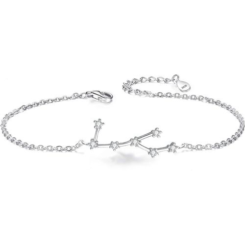 Eryi-Bracelet 12 Constellations Astrologie Femme Signes Du Zodiaque 925 Argent Zircon Strass Parure Cadeau Bijou Horoscope