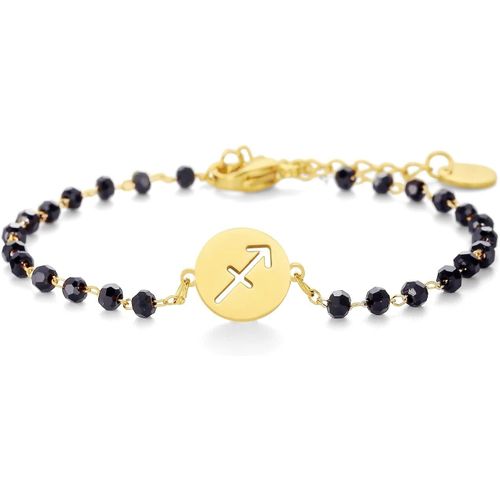 Eryi--Femmes 12 Bracelet Constellation, Chaîne En Acier Inoxydable Bracelet De Poignet Charme Bracelet En Cristal Perlé