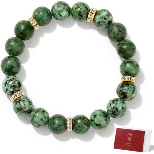 Eryi-10mm Bracelet Pierre Naturelle Femme Pierre Precieuse Bracelet Perle Bijoux Cadeau Femme