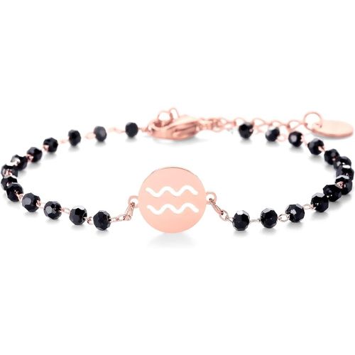 Eryi--Femmes 12 Bracelet Constellation, Chaîne En Acier Inoxydable Bracelet De Poignet Charme Bracelet En Cristal Perlé