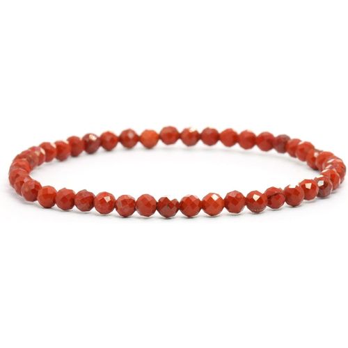 Eryi-Bracelet En Véritable Pierre Précieuse Avec Perles À Facettes De 4 Mm - Différentes Longueurs - Bracelet En Pierres Précieuses Porte-Bonheur Talisman Cadeau