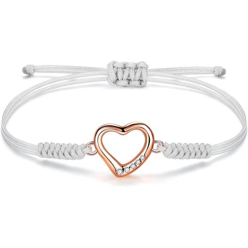 Eryi-Bracelet Corde Pour Femme, Chaîne Tressée À La Main Avec Breloque En Zircone Cubique, Cadeau D'anniversaire Pour Maman Femme Fille