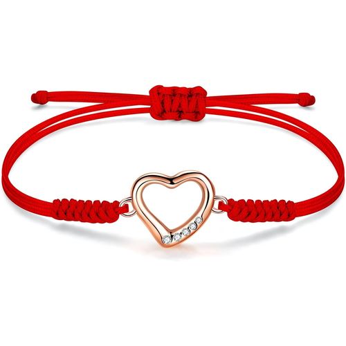Eryi-Bracelet Corde Pour Femme, Chaîne Tressée À La Main Avec Breloque En Zircone Cubique, Cadeau D'anniversaire Pour Maman Femme Fille