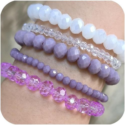 Eryi-Bracelet Bohême Femme 5 Pièces Bracelets De Boho En Perles De Cristal Empilables Bohèmes Bracelet Bracelets Boho Multicouche