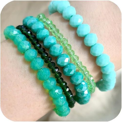 Eryi-Bracelet Bohême Femme 5 Pièces Bracelets De Boho En Perles De Cristal Empilables Bohèmes Bracelet Bracelets Boho Multicouche
