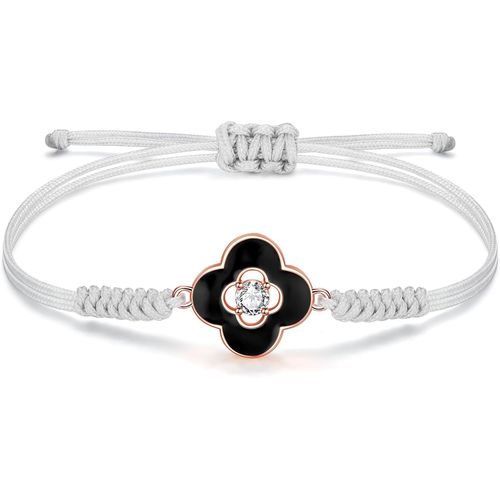 Eryi-Bracelet Corde Pour Femme, Chaîne Tressée À La Main Avec Breloque En Zircone Cubique, Cadeau D'anniversaire Pour Maman Femme Fille