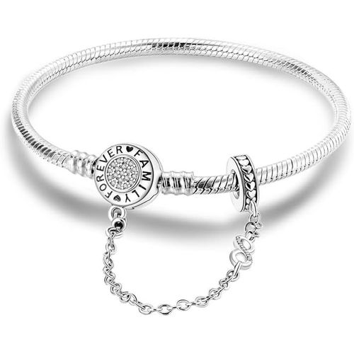 Eryi-925 Argent Chaîne Serpent Bracelet Pour Pandora Convient Pour Charms Européens Bracelet Perles Cadeau Pour Les Femmes
