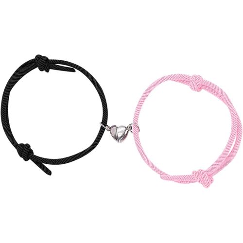 Eryi-Bracelet De Couple Magnétique, Cadeau Pour Petit Ami, Petite Amie, Mari Et Femme, 2 Bracelets Pendentifs D'amour Faits À La Main