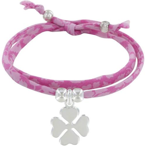 Eryi-- Bracelet Double Tour Lien Liberty Et Trèfle Argent 925 - Colors