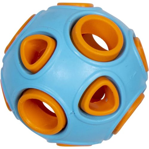 Eryi-, Balle De Collation En Caoutchouc Durable Pour Chiens, Stimule Le Jeu Et L'activité, Ø5cm, Bleu Clair/Orange, Pour Toutes Races, Modèle Rubber Toys