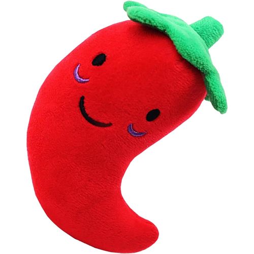 ERYI-Jouets En Peluche De Poivron Rouge, Jouets En Peluche Polyvalents De Dessin Animé De Résistance Aux Morsures Interactifs Pour L'Intérieur Pour Les Chiens Pour Les Animaux De