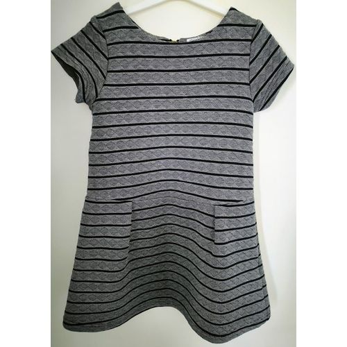 Robe Bleue Et Blanche Rayée Caprice De Filles - T 8 Ans