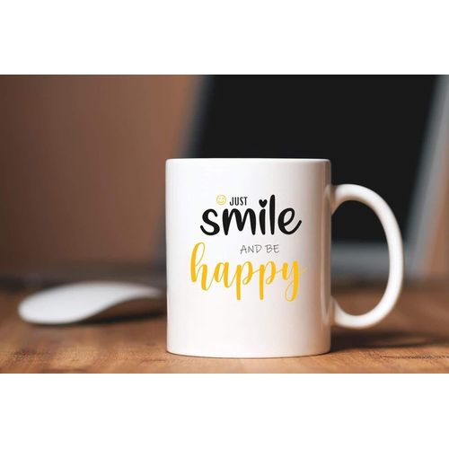 Eryi-Tasse À Café - Tasse Avec Photo Imprimée - Tasse En Céramique Personnalisée - Motif (Just Smile)