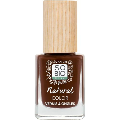 Kal-Léa Nature So Bio Étic| Vernis Ongles Naturel -Natural Color | Brun Chocolat | Double Action Soin & Couleur -Fortifie & Protège | Huile De Ricin Bio Fortifiante | Vegan | Made In France |11ml 