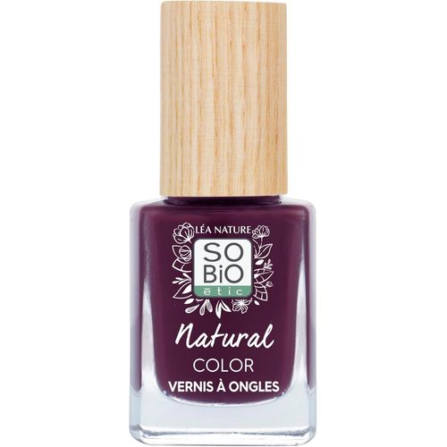 Kal-Léa Nature So Bio Étic| Vernis Ongles Naturel -Natural Color | Prune Noir | Double Action Soin & Couleur -Fortifie & Protège | Huile De Ricin Bio Fortifiante | Vegan | Made In France | 11ml 