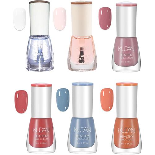 Kal-Coffret De 6 Vernis À Ongles À Base D'eau -Gel Soak-Off Pour,Séchage Rapide, Longue Tenue,Idéal Pour Manucure Diy À Domicile Ou En Studio 