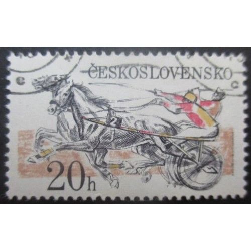 Tchecoslovaquie N°2298 Course De Chevaux Oblitéré