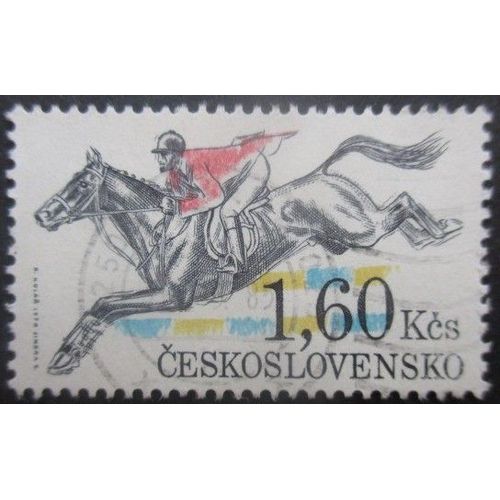 Tchecoslovaquie N°2301 Course De Chevaux Oblitéré