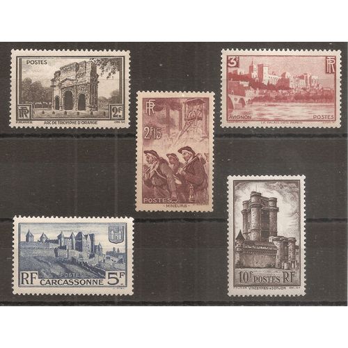 389 À 393 (1938) Série De Timbres Neufs N* (Cote 23e) (9002)