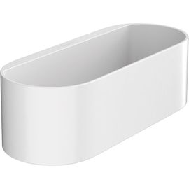 KAL-Wallstoris - Corbeille De Rangement Salle De Bain, Étagère Douche Sans Percage, Étagère Salle De Bain, Rangement Salle De Bain, Profondeur 71Mm, Accessoire Salle De Bain, Blanc Mat, 27912700