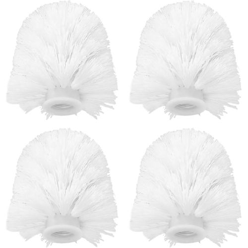 KAL-Lot De 4 Têtes De Rechange Pour Brosse De Toilette - Accessoires De Salle De Bain, Brosse À Dents Avec Filetage, Poils De Nettoyage, Outils Pour Salle De Bain