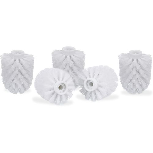 KAL-Lot De 5 Têtes De Brosse De Toilette, Fil De Brosse De Toilette En Vrac 9,5 Mm, Tête De Brosse De Rechange Diamètre 8 Cm, Blanc, 8 X 9,5 Cm