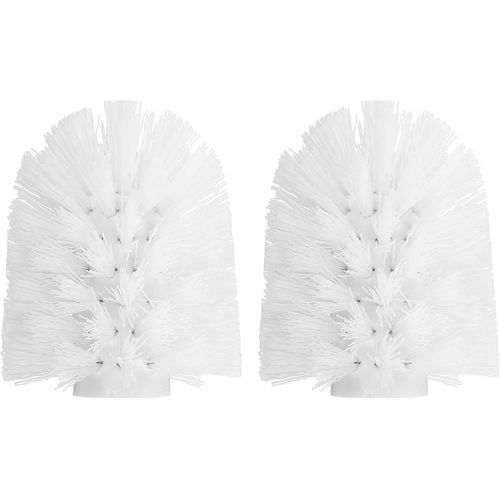 KAL-2 Pcs Tête De Rechange Pour Brosse De Toilette 15Mm, Brosse De Nettoyage Pour Toilettes En Forme De Boule Ronde Têtes De Brosses De Toilettes Blanches