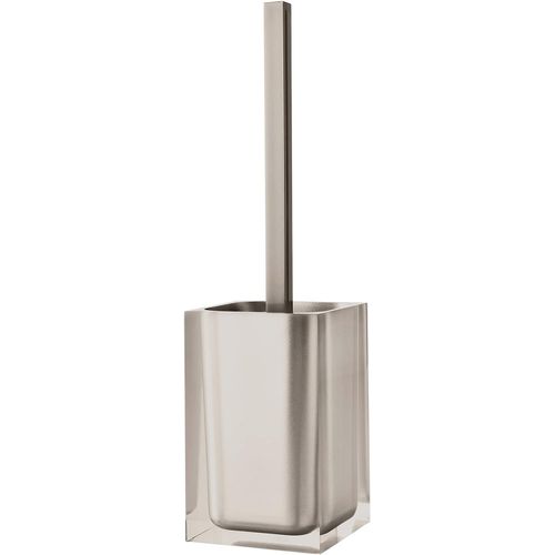 KAL-Auckland Brosse Wc Taupe Claire, Dimensions Et Poids : 37,5 X 9,8 X 9,8 Cm Et 0,855 Kg, Fabriquée En Résine Transparente De Haute Qualité, Brosse De Toilette Design De R&D, Fabriqué À La Main, 2