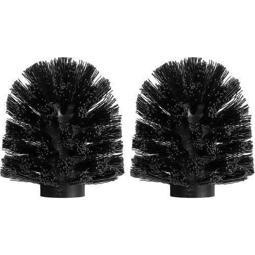 KAL-2 Pcs Tête De Rechange Pour Brosse De Toilette 12Mm, Brosse De Nettoyage En Forme De Boule Ronde Pour Toilettes Têtes De Brosse Noires
