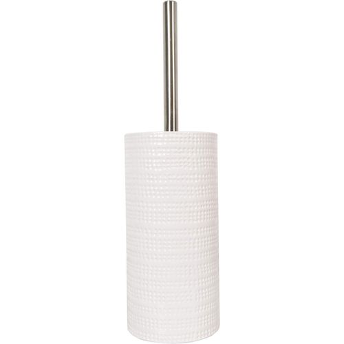 KAL-, Porte-Balayette Wc En Dolomite Élégante Et Pratique Pour Salle De Bain, Design Moderne Et Épuré, Dimensions 10 X 10 X 35 Cm, Couleur Blanche