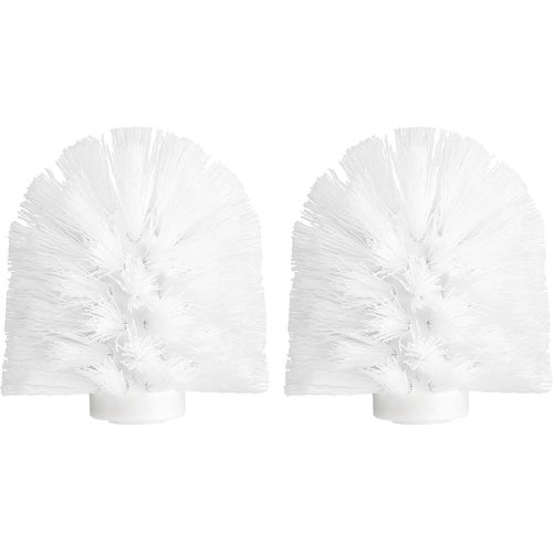 KAL-2 Pcs Tête De Rechange Pour Brosse De Toilette 12Mm, Brosse De Nettoyage En Forme De Boule Ronde Pour Têtes De Brosses De Toilette Blanches