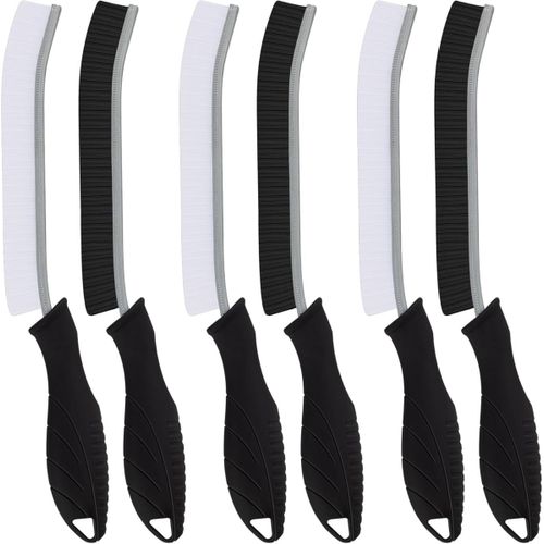KAL-Brosse De Toilette, 2 Brosses De Nettoyage De Salle De Bain, Brosse De Toilette, Brosse À Cuvette Profonde Avec Trou De Suspension, Outil De Nettoyage Pour Éviers De Cuisine, Baignoires (6, Noir)