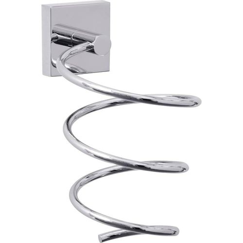 KAL-® Ekkro Support Sèche-Cheveux, Finition Brillante Métal Chromé, Adhésif, Technologie Sans Percer