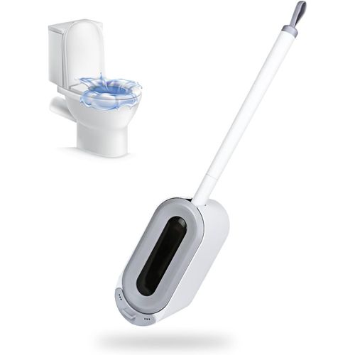 KAL-1 Set Brosse Toilette Murale Avec Support, Balai Toilette Wc, Brosse Toilettes Pour Salle De Bain, Wc, Facile À Installer Et Pratique (Gris Clair)