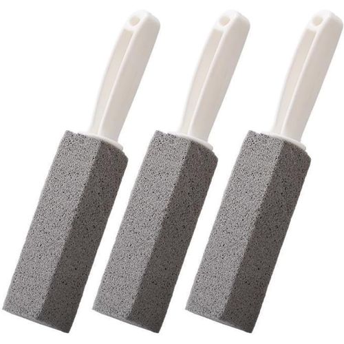 KAL-Brosses Wc Et Supports,Pierre Ponce Pour Soins Des Pieds, Brosse De Toilette, Brosse De Toilette Et Nettoyant Pour Crevasses, Lot De 3, Également Idéal Pour Éliminer Les Peaux Mortes Des Pieds